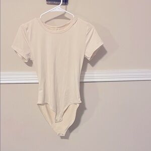 Cream Short Sleeve Bodysuit